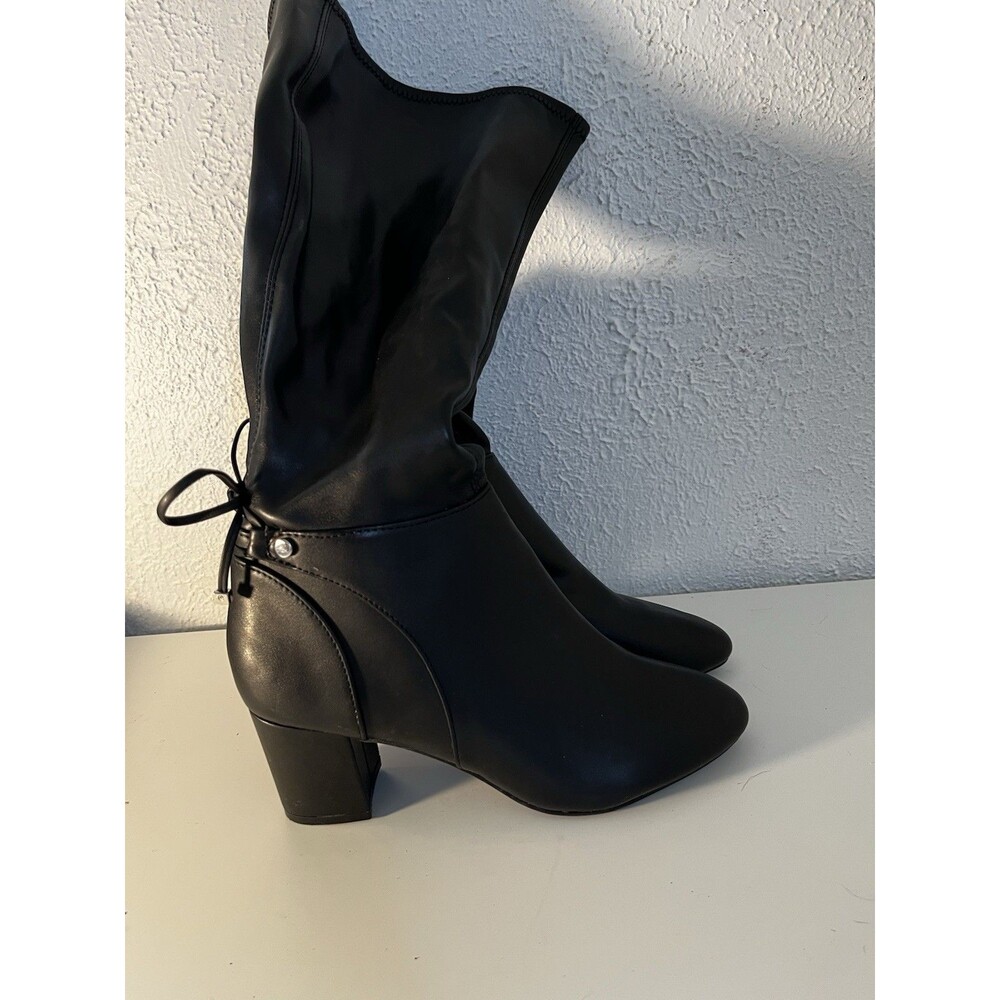 Charter Club Women's Black Knee-High Almond Toe Boots - Size 6.5